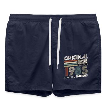 1985 Vintage Vintage Rétro Cadeau d’anniversaire - Short de bain - bleu marine - Devant - AI Model Male 185 light (185cm)