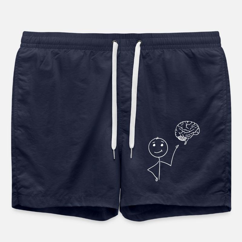 brain - Swim Trunks - french navy