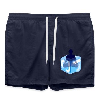 Eismönch / Kältetraining - Badeshorts - French Navy - Vorne - AI Model Male 185 light (185cm)