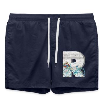 bicycle e 100 r - Swim Trunks - french navy - Front - AI Model Male 185 light (185cm)