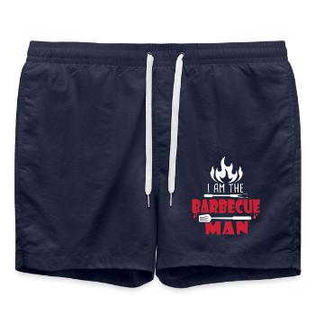 Cadeau papa I am the barbecue man daddy - Short de bain - bleu marine - Devant - AI Model Male 185 light (185cm)
