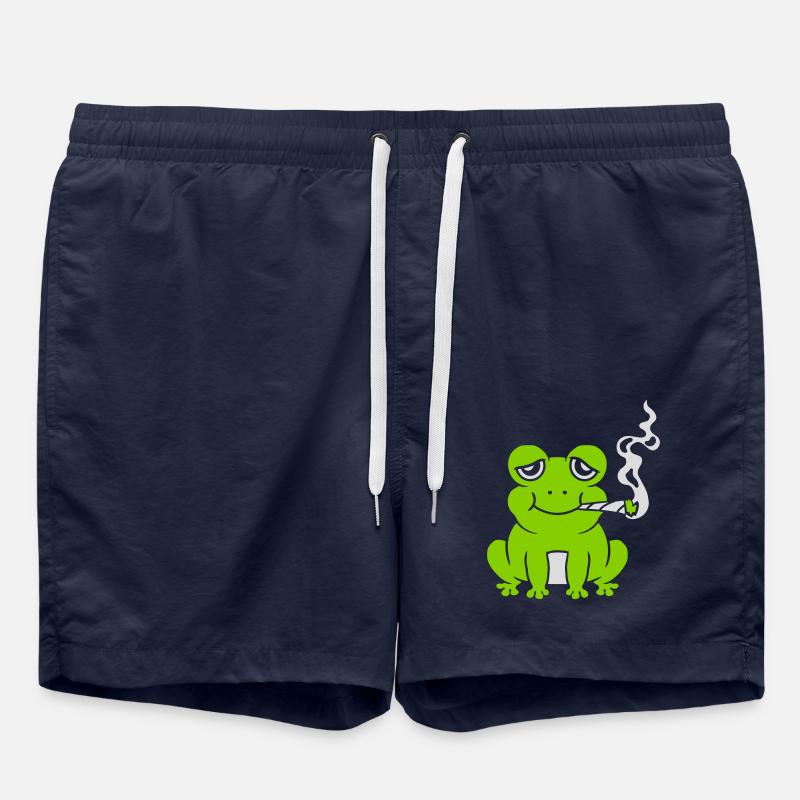 Weed Joint Frog Stoned - Short de bain - bleu marine