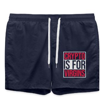 Crypto est pour les vierges - Short de bain - bleu marine - Devant - AI Model Male 185 light (185cm)