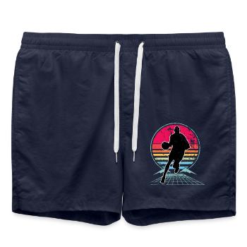 Basketball Basketballer - Badeshorts - French Navy - Vorne - AI Model Male 185 light (185cm)