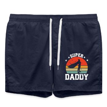 Super Daddy - Swim Trunks - french navy - Front - AI Model Male 185 light (185cm)