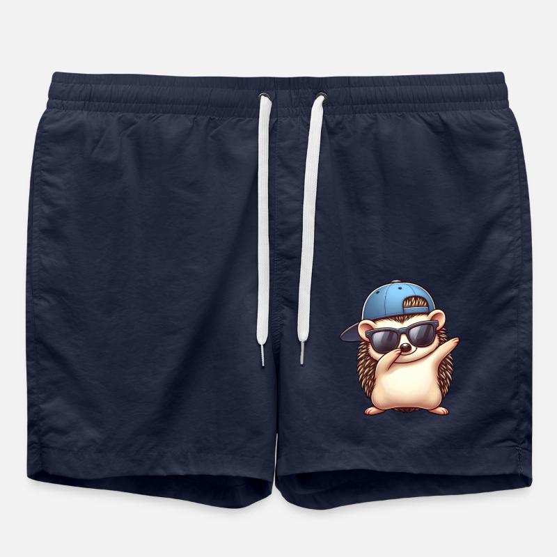 Igel Cartoon Cool Dab Dabbing Basecap - Badeshorts - French Navy