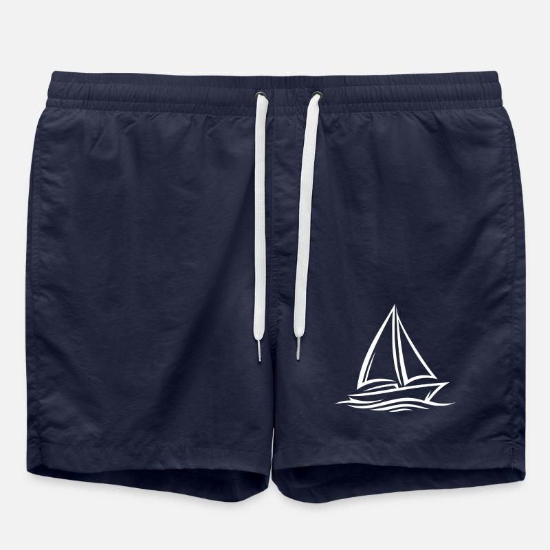 Sailboat - Swim Trunks - french navy