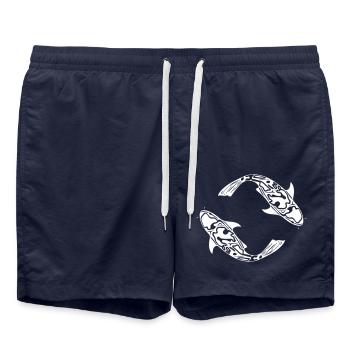 Deux poissons de carpe Koi Vector - Short de bain - bleu marine - Devant - AI Model Male 185 light (185cm)