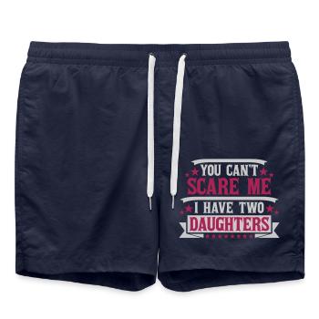 J’ai deux filles - Short de bain - bleu marine - Devant - AI Model Male 185 light (185cm)