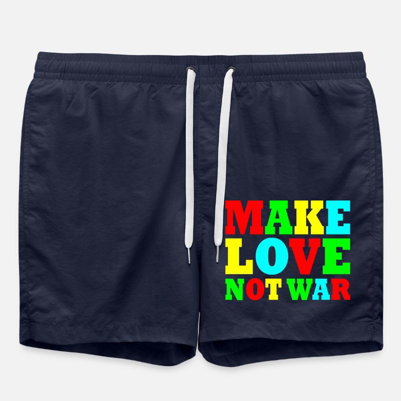 Make love not war - Badeshorts - navy