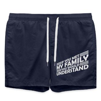 you would understand quote - Swim Trunks - french navy - Front - AI Model Male 185 light (185cm)