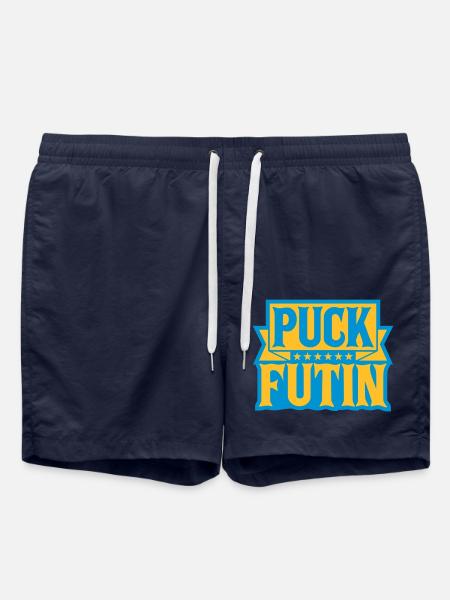 puck futin logo design - Swim Trunks - french navy