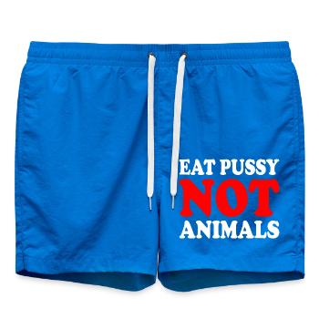 Eat pussy not animals - Short de bain - cobalt blue - Devant