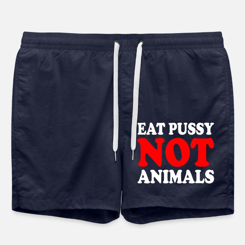 Eat pussy not animals - Swim Trunks - french navy