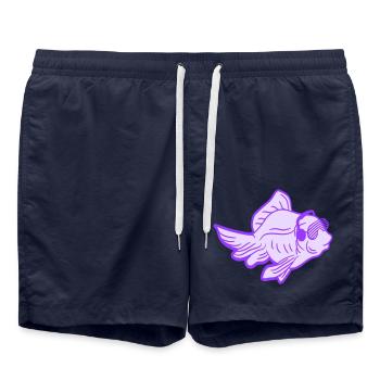 Cool DJ Goldfish Pink Fish Party Club Music - Short de bain - bleu marine - Devant - AI Model Male 185 light (185cm)