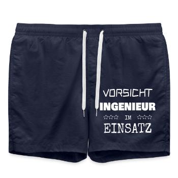 Berufung Ingenieur - Badeshorts - French Navy - Vorne - AI Model Male 185 light (185cm)