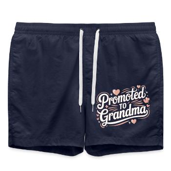 Oma Großmutter Muttertag Familie - Badeshorts - French Navy - Vorne - AI Model Male 185 light (185cm)