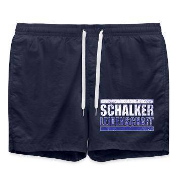 Schalker Leidenschaft - Badeshorts - French Navy - Vorne - AI Model Male 185 light (185cm)