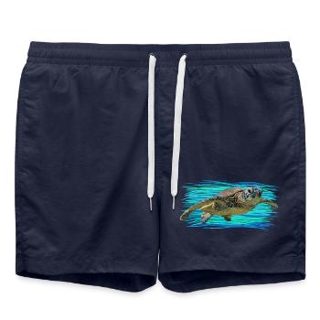 Tortue - Short de bain - bleu marine - Devant - AI Model Male 185 light (185cm)