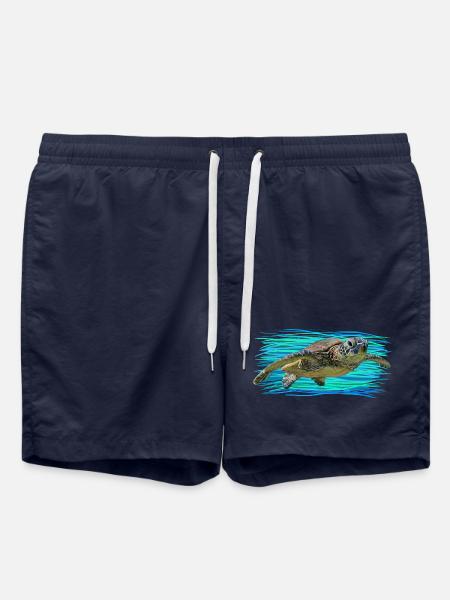 Schildkröte - Badeshorts - French Navy