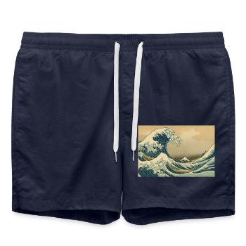 vague - Short de bain - bleu marine - Devant - AI Model Male 185 light (185cm)