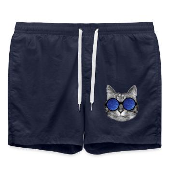 Galaxy cat - Short de bain - bleu marine - Devant - AI Model Male 185 light (185cm)