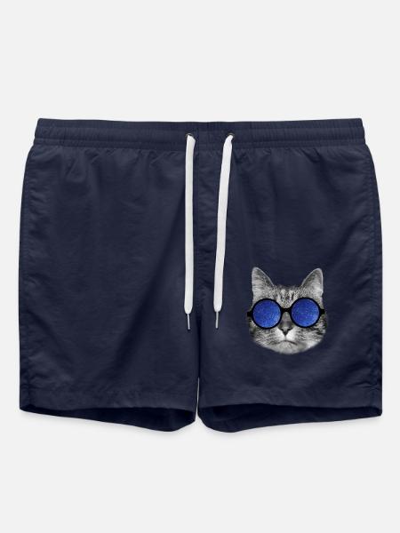 Galaxy cat - Badeshorts - French Navy