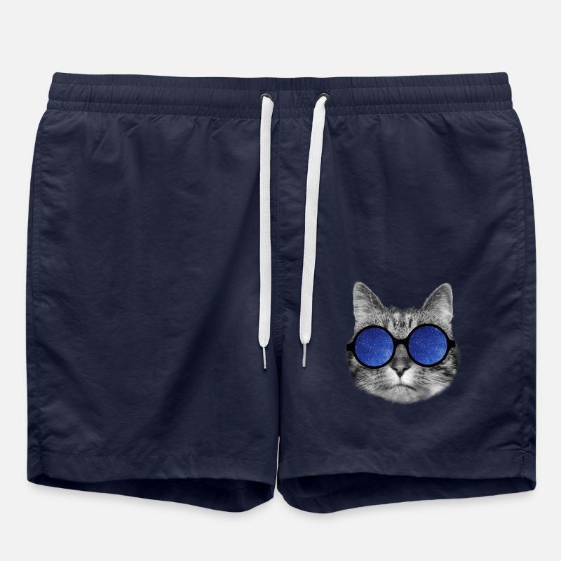 Galaxy cat - Badeshorts - French Navy
