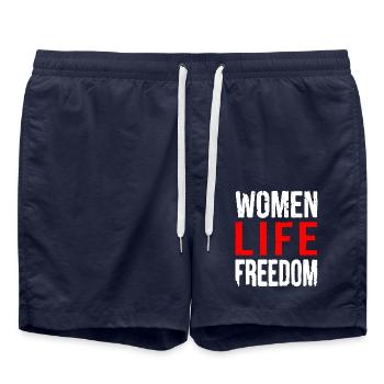 Women life freedom - Short de bain - bleu marine - Devant - AI Model Male 185 light (185cm)