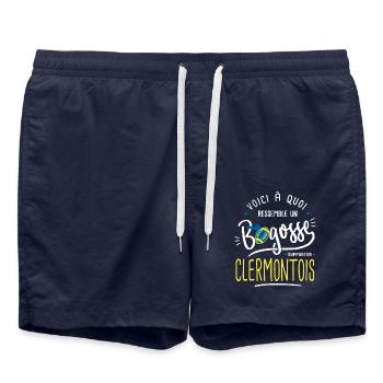 rugby clermont bogosse supporter clermontois - Short de bain - bleu marine - Devant - AI Model Male 185 light (185cm)