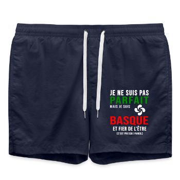 Baque pays basque parfait basque - Short de bain - bleu marine - Devant - AI Model Male 185 light (185cm)