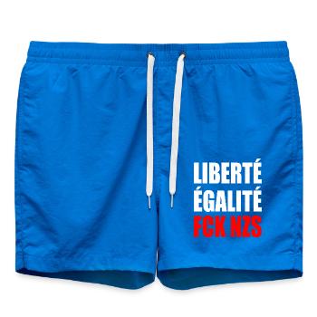 Liberté égalité fck nzs - Swim Trunks - cobalt blue - Front