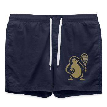 Penguin Tennis Tennis Player Club Minimalist - Swim Trunks - french navy - Front - AI Model Male 185 light (185cm)