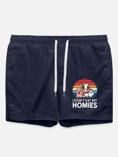 Vegetarian Vegan Veggie Vegetarian - Swim Trunks - french navy