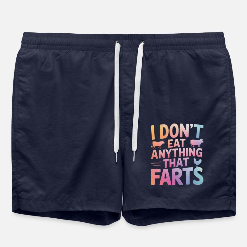 Vegetarian Vegan Veggie Vegetarian - Swim Trunks - french navy