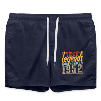 True legends are born in 1952 Vintage Birthday - Swim Trunks - french navy - Front - AI Model Male 185 light (185cm)