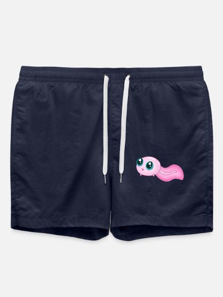 Cute Pink Tadpole - Swim Trunks - french navy
