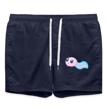 Süße Cyan Kaulquappe - Badeshorts - French Navy - Vorne - AI Model Male 185 light (185cm)