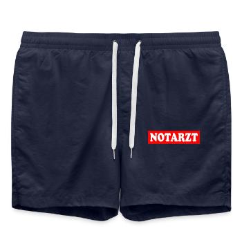 Notarzt - Badeshorts - French Navy - Vorne - AI Model Male 185 light (185cm)