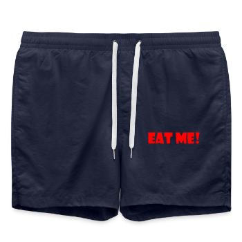 Eat me - Badeshorts - French Navy - Vorne - AI Model Male 185 light (185cm)