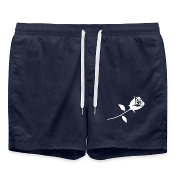 Eine Rose - Badeshorts - French Navy - Vorne - AI Model Male 185 light (185cm)