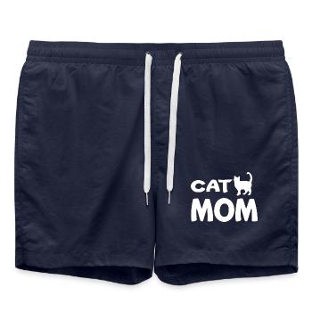 Cat Mom - Short de bain - bleu marine - Devant - AI Model Male 185 light (185cm)