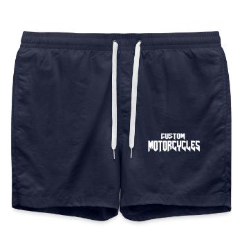 Custom Motorcycles Chopper Biker - Badeshorts - French Navy - Vorne - AI Model Male 185 light (185cm)