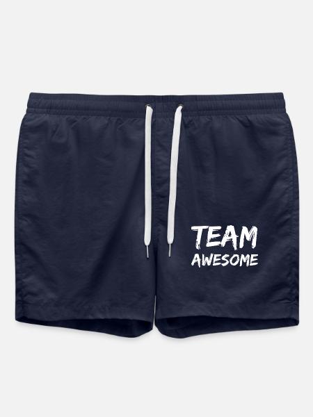Team Awesome Lettering - Swim Trunks - french navy
