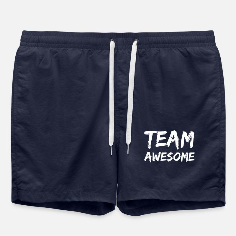 Team Awesome Lettering - Swim Trunks - french navy