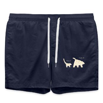 Großer Bär und kleiner Bär Sternbilder - Badeshorts - French Navy - Vorne - AI Model Male 185 light (185cm)