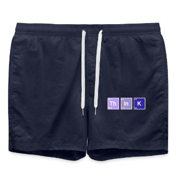 Think (bleu) - Short de bain - bleu marine - Devant - AI Model Male 185 light (185cm)