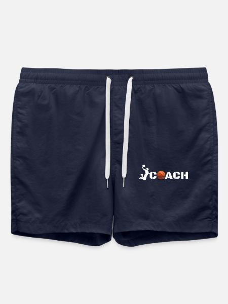 Basketball Coach Silhouette - Swim Trunks - french navy