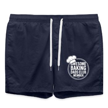 Baking Dads Club - die backenden Väter - Badeshorts - French Navy - Vorne - AI Model Male 185 light (185cm)