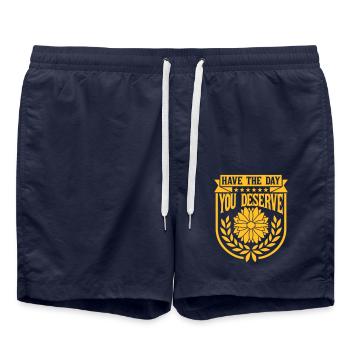 the day you deserve - Swim Trunks - french navy - Front - AI Model Male 185 light (185cm)